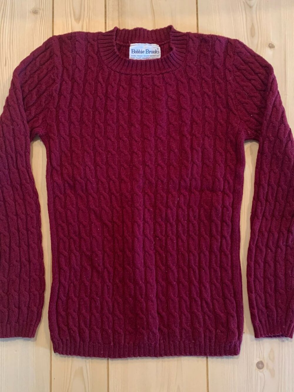 Vintage 90s Bobbie Brooks Retro Thick Knit Sweater Burgundy Women's Size 12